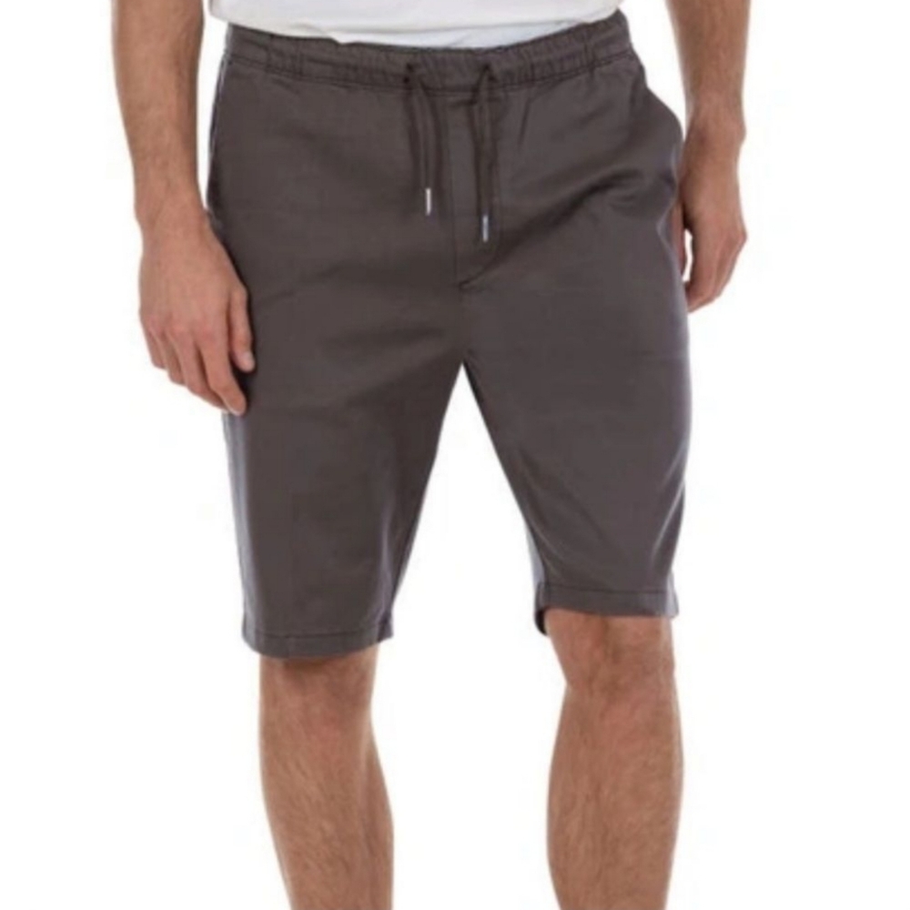 Modern American Men's Lockdown Pull On Chino Khaki Shorts Size M Black New